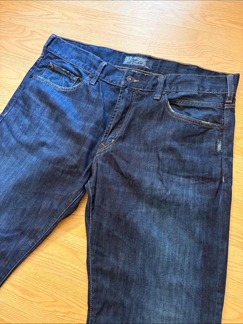 Silver Jeans Co. Zac Relaxed Fit Straight Leg Dark Blue Jeans. M4408RS40B 38x32